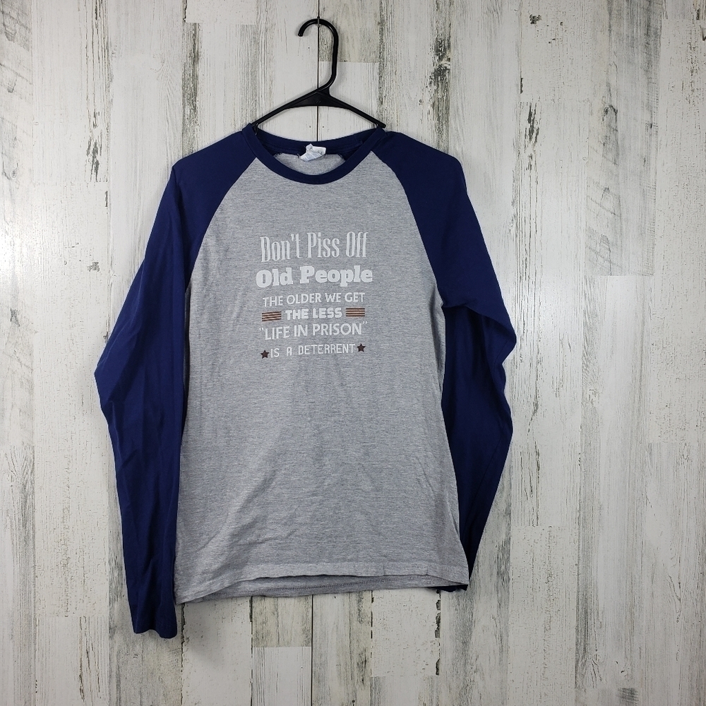 port and company long sleeve graphic t-shirt women's size small